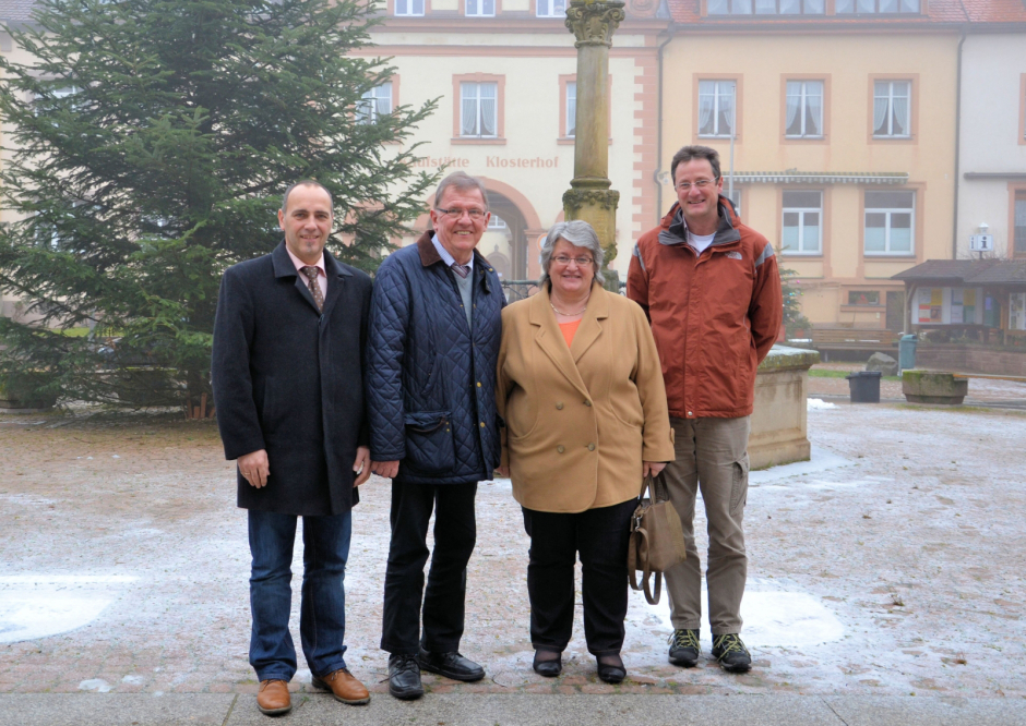 von links: Bürgermeister Rudolf Schuler, Bernhard Scherer, Vorsitzender des CDU-Gemeindeverbandes St. Peter, Gabriele Schmidt MdB und Markus Bohnert, 1. stellv. Bürgermeister