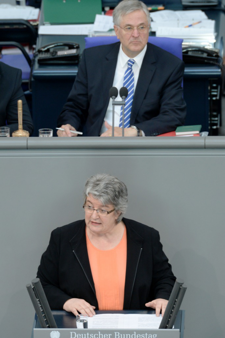 Bundestagsvizepräsident Peter Hintze, CDU/CSU und Gabriele Schmidt MdB | Bild: Deutscher Bundestag / Achim Melde